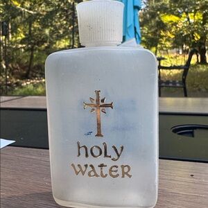 Gold Stamped Holy Water Bottle